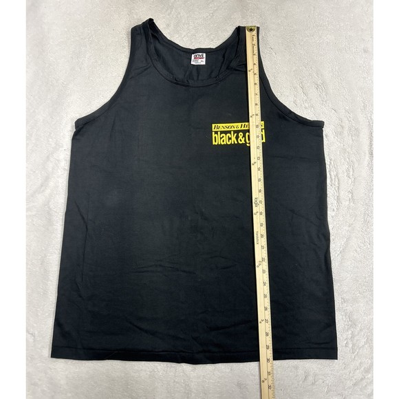 Vintage 90’s USA Benson & Hedges Black & Gold Cigarette T-Shirt Tank Top XL - Picture 6 of 7